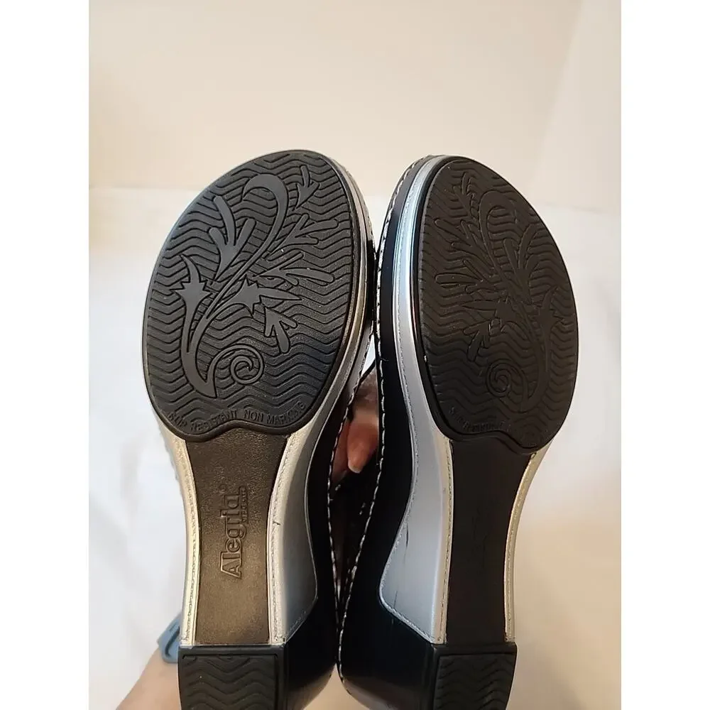 Alegria Women's Slip On Wedge Sandals Black EUR 39 Us 8.5 Lad-780